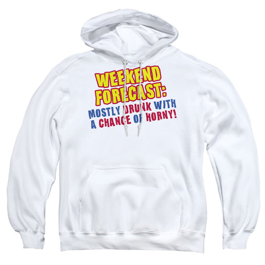 Weekend Forecast - Adult Pull-over Hoodie - White