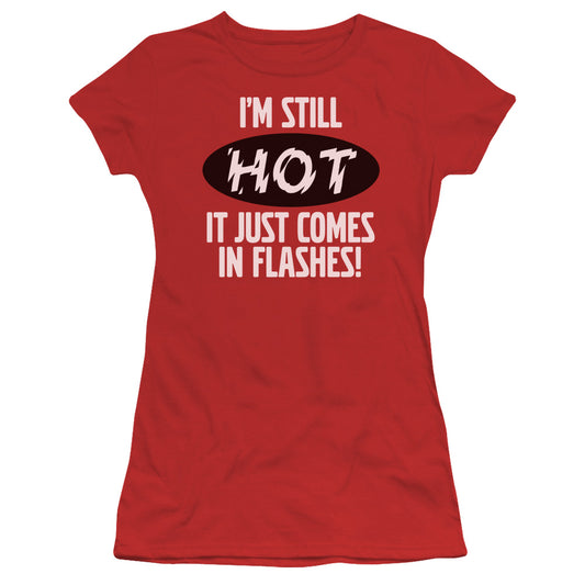 Hot Flashes - Short Sleeve Junior Sheer - Red T-shirt