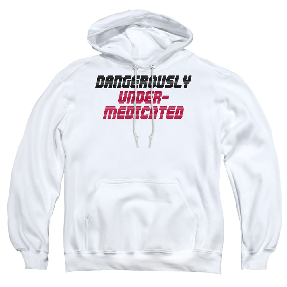 Under Medicated - Adult Pull-over Hoodie - White