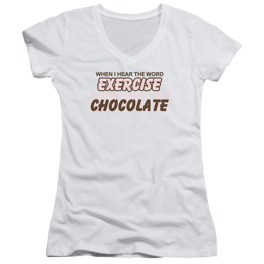 Exercise Chocolate - Junior V-neck