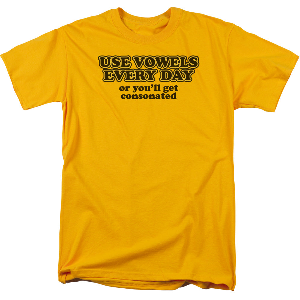 Vowels Everyday - Short Sleeve Adult 18 - 1 - Gold T-shirt
