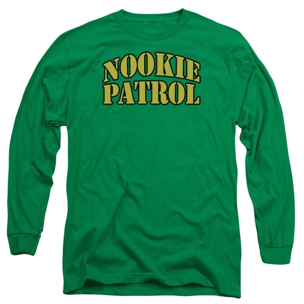 Nookie Patrol - Long Sleeve Adult 18 - 1 - Military Green T-shirt