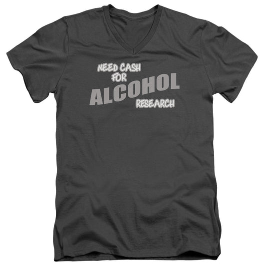 Alcohol Research - Short Sleeve Adult V-neck - Charcoal T-shirt