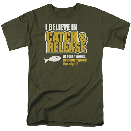 Catch And Release - Short Sleeve Adult 18 - 1 - Military Green T-shirt