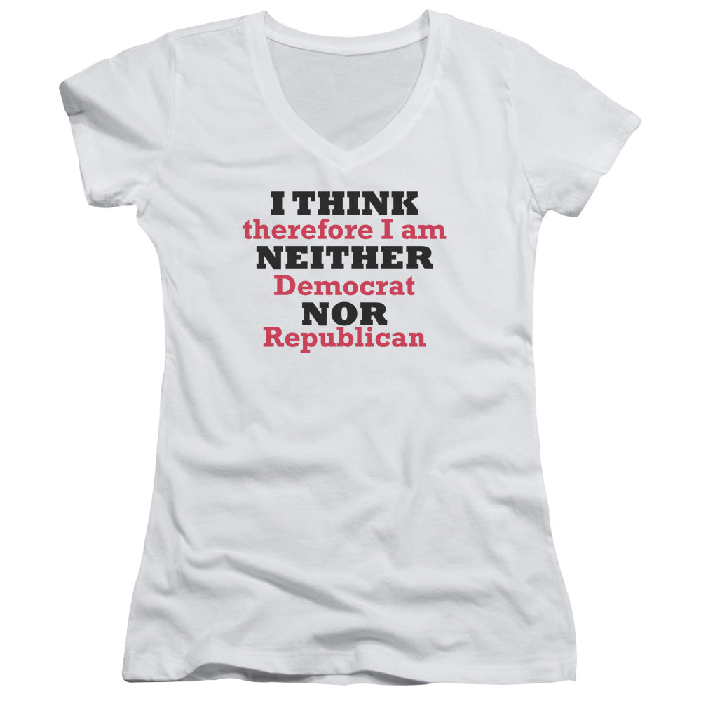 Neither Nor - Junior V-neck - White