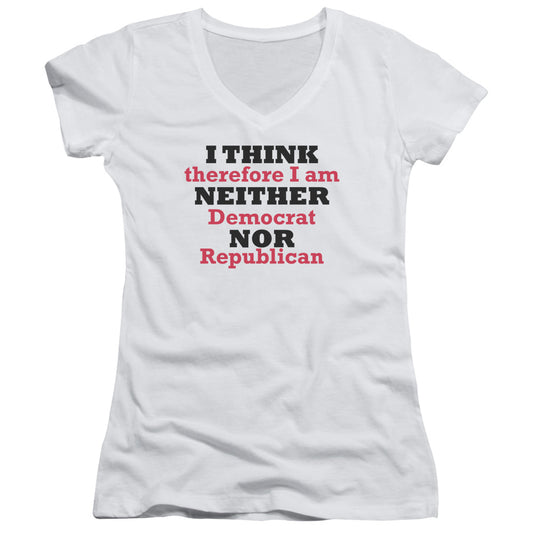 Neither Nor - Junior V-neck - White