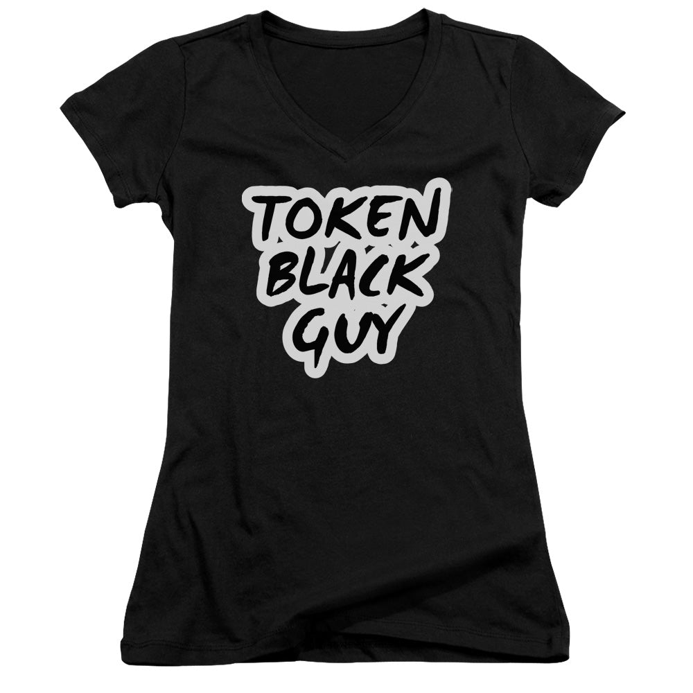 Token Black Guy - Junior V-neck - Black