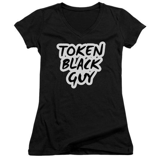 Token Black Guy - Junior V-neck - Black