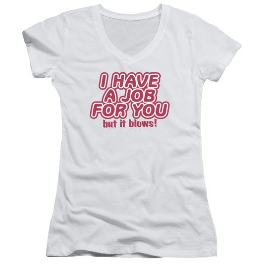 A Job For You - Junior V-neck - White