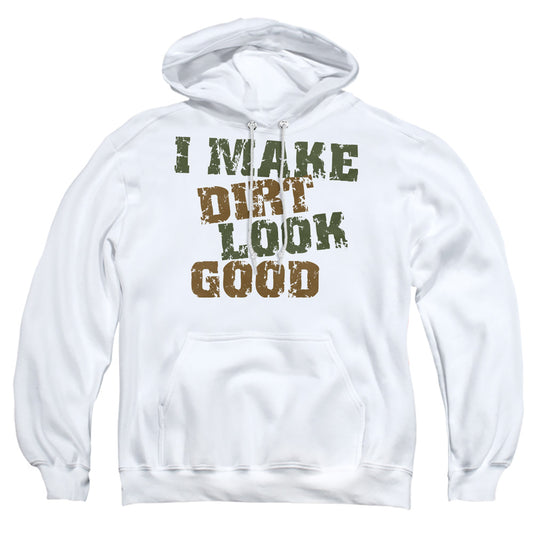Dirt Look Good - Adult Pull-over Hoodie - White