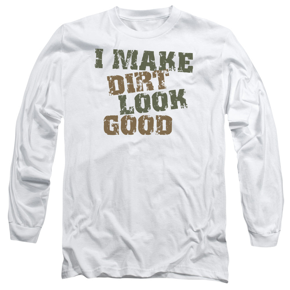 Dirt Look Good - Long Sleeve Adult 18 - 1 - White T-shirt