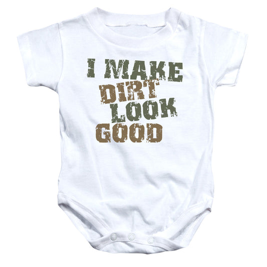Dirt Look Good - Infant Snapsuit - White
