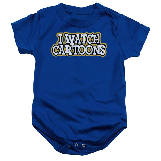 I Watch Cartoons - Infant Snapsuit - Royal Blue