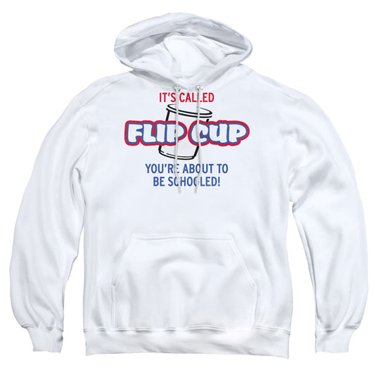 Flip Cup - Adult Pull-over Hoodie - White