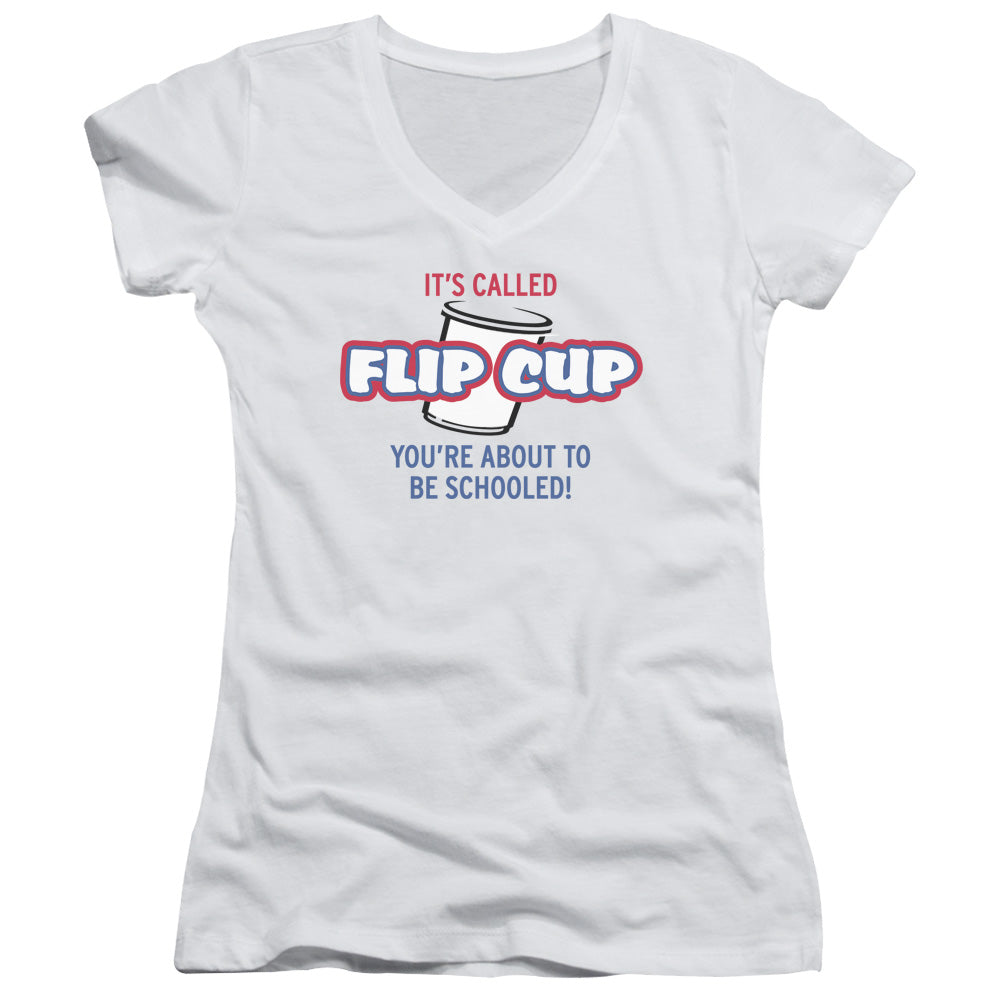 Flip Cup - Junior V-neck - White