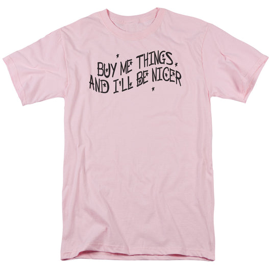 Buy Me Things - Short Sleeve Adult 18 - 1 - Pink T-shirt