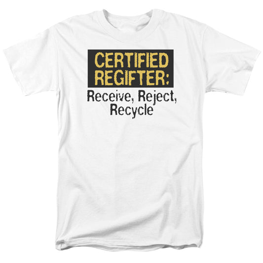Certified Regifter - Short Sleeve Adult 18 - 1 - White T-shirt