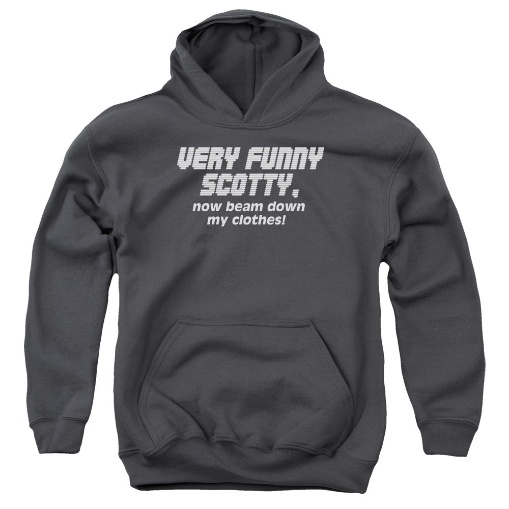 Very Funny Scotty-youth Pull-over Hoodie - Charcoal