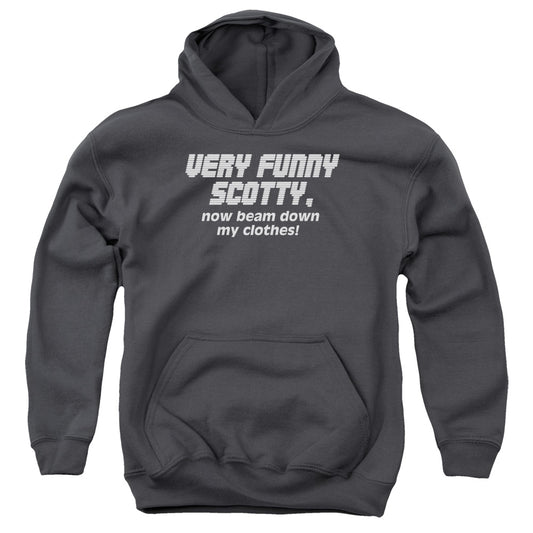 Very Funny Scotty-youth Pull-over Hoodie - Charcoal