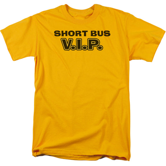 Short Bus Vip - Short Sleeve Adult 18 - 1 - Gold T-shirt