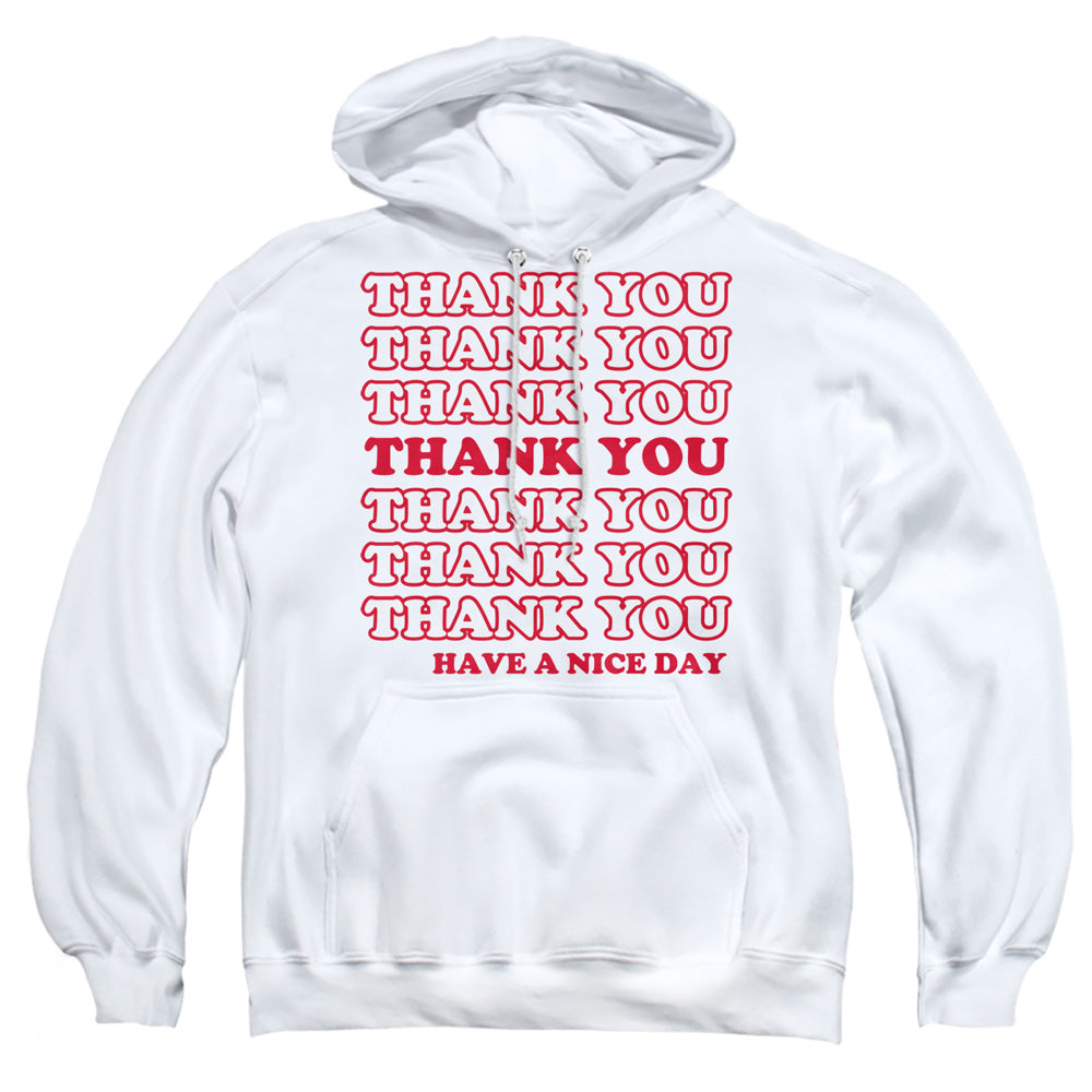 Thank You - Adult Pull-over Hoodie - White
