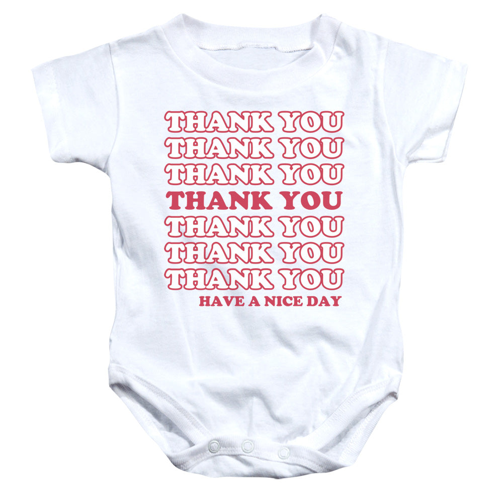 Thank You-infant Snapsuit - White