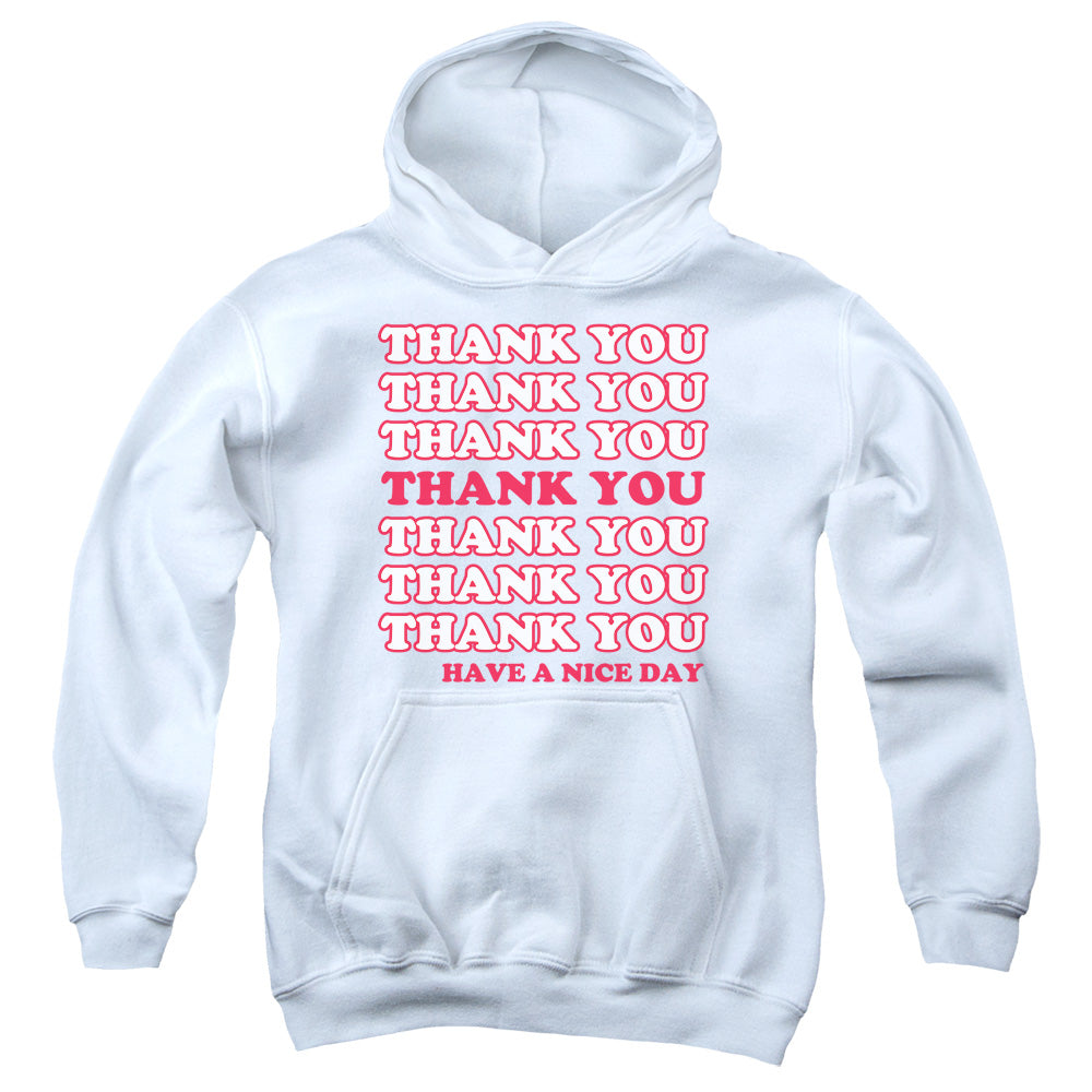 Thank You - Youth Pull-over Hoodie - White