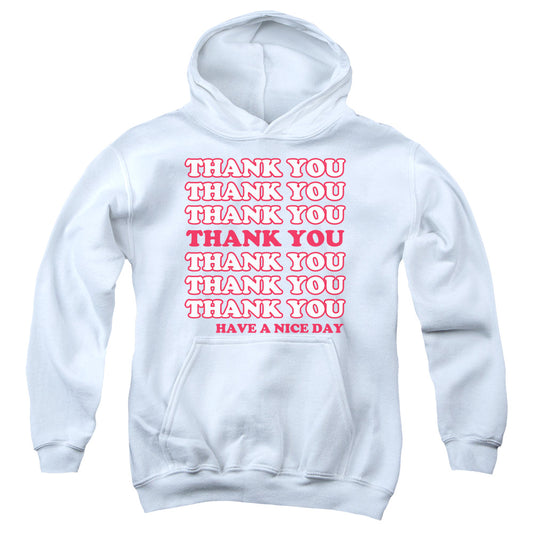 Thank You - Youth Pull-over Hoodie - White