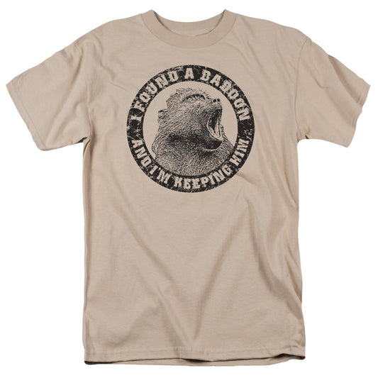 I Found A Baboon - Short Sleeve Adult 18 - 1 - Sand T-shirt