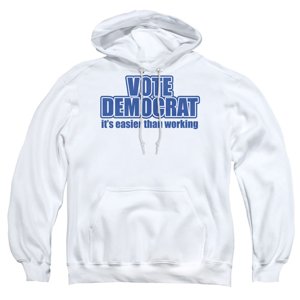 Vote Democrat - Adult Pull-over Hoodie - White