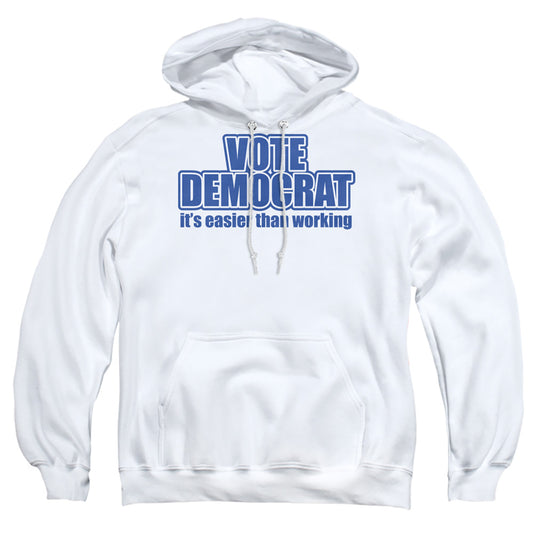 Vote Democrat - Adult Pull-over Hoodie - White