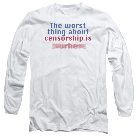 Censorship - Long Sleeve Adult 18 - 1 - White T-shirt