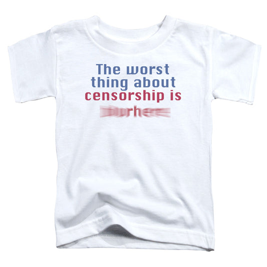 Censorship - Short Sleeve Toddler Tee - White T-shirt