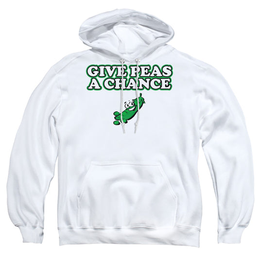 Give Peas A Chance - Adult Pull-over Hoodie - White