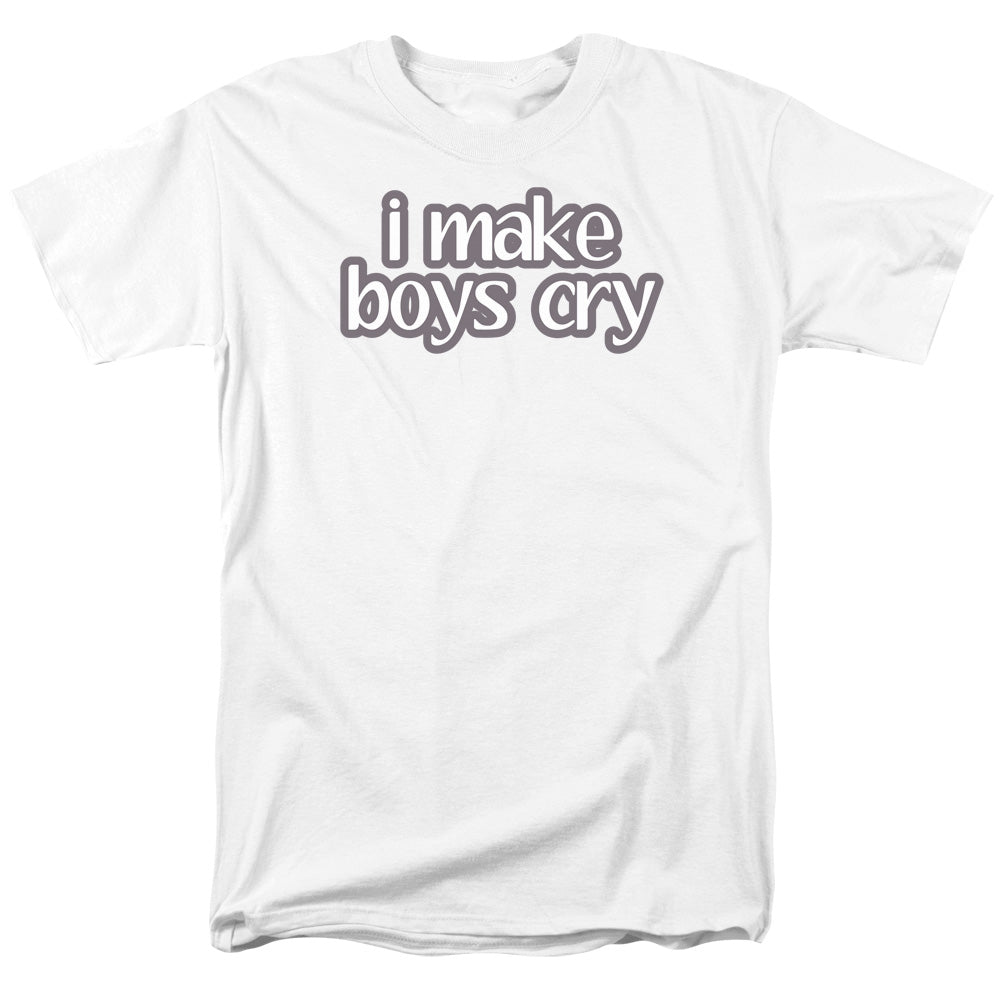 I Make Boys Cry - Short Sleeve Adult 18 - 1 - White T-shirt