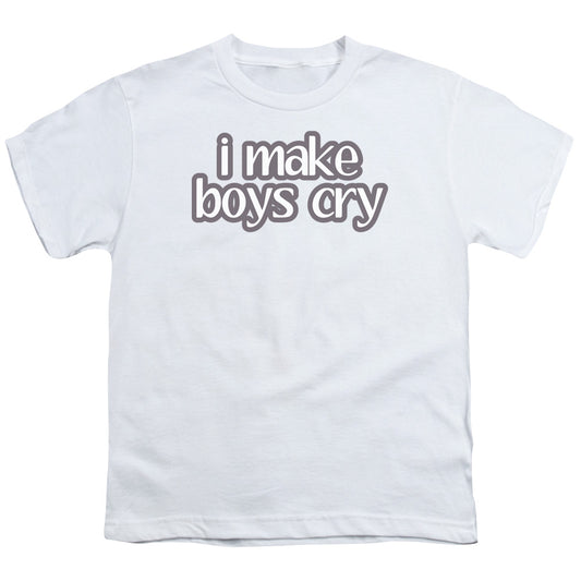 I Make Boys Cry - Short Sleeve Youth 18 - 1 - White T-shirt