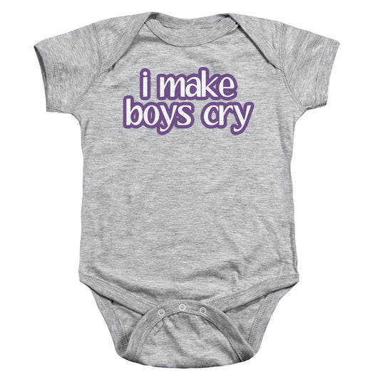 I Make Boys Cry - Infant Snapsuit - Athletic Heather