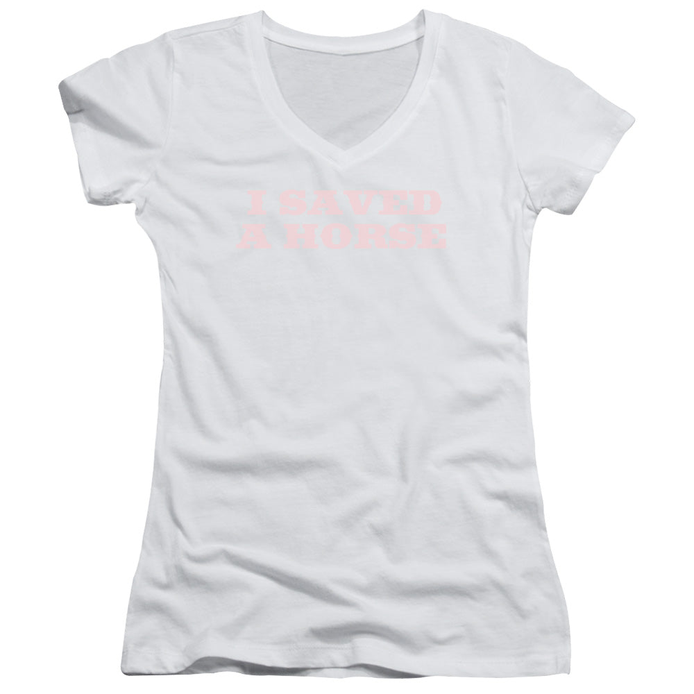 Saved A Horse - Junior V-neck - White