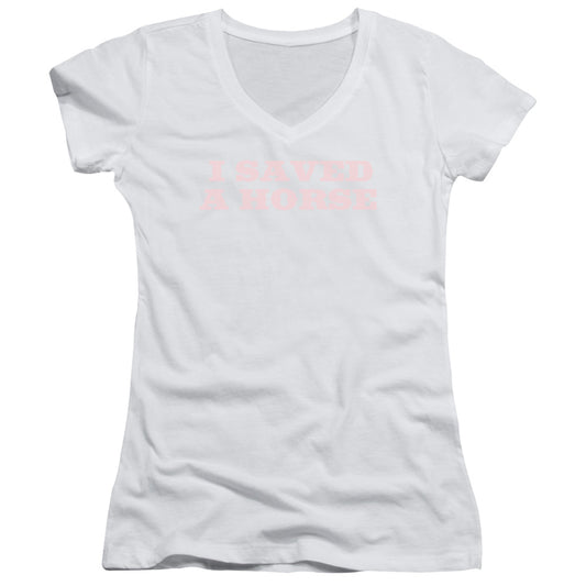 Saved A Horse - Junior V-neck - White