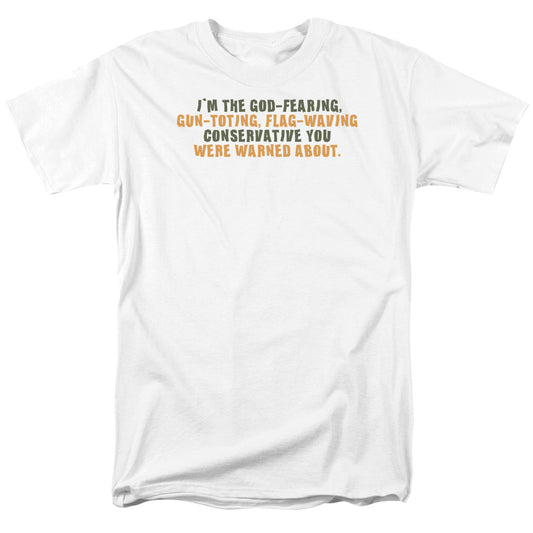 Warned About - Short Sleeve Adult 18 - 1 - White T-shirt