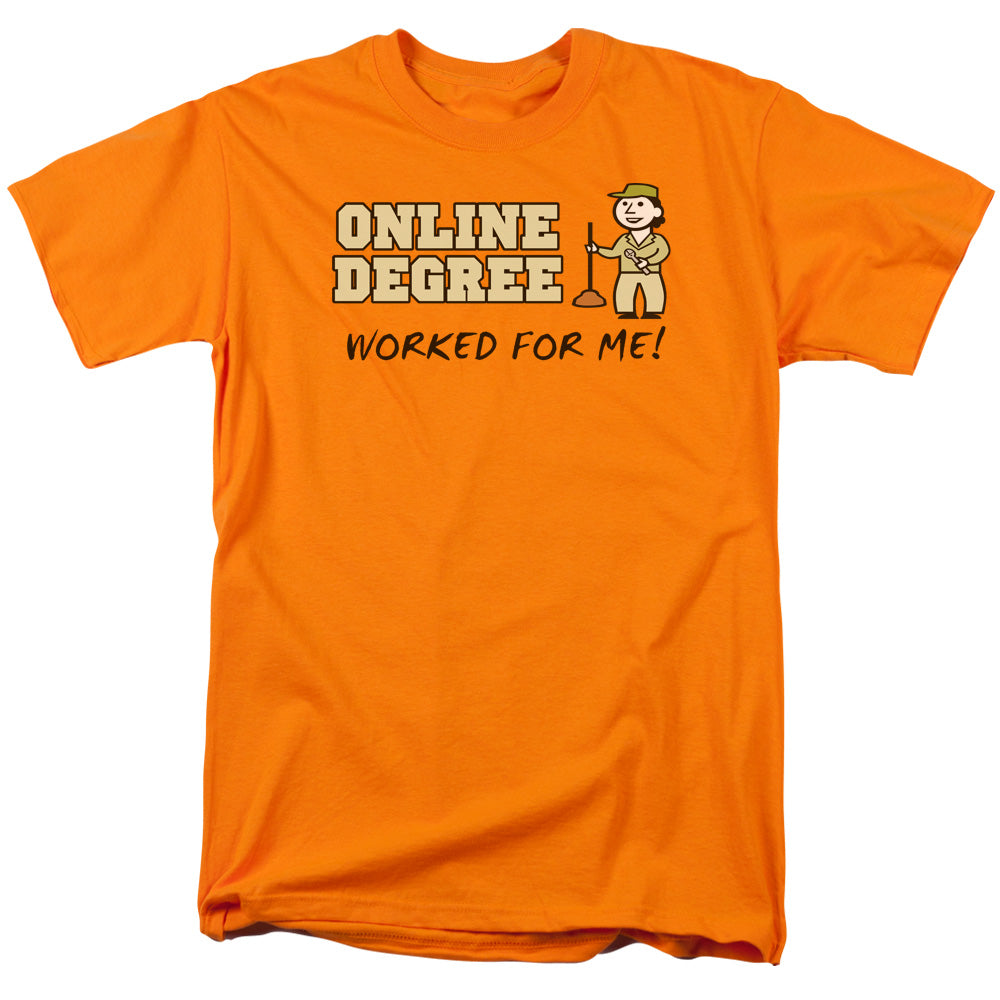 Online Degree - Short Sleeve Adult 18 - 1 - Orange T-shirt