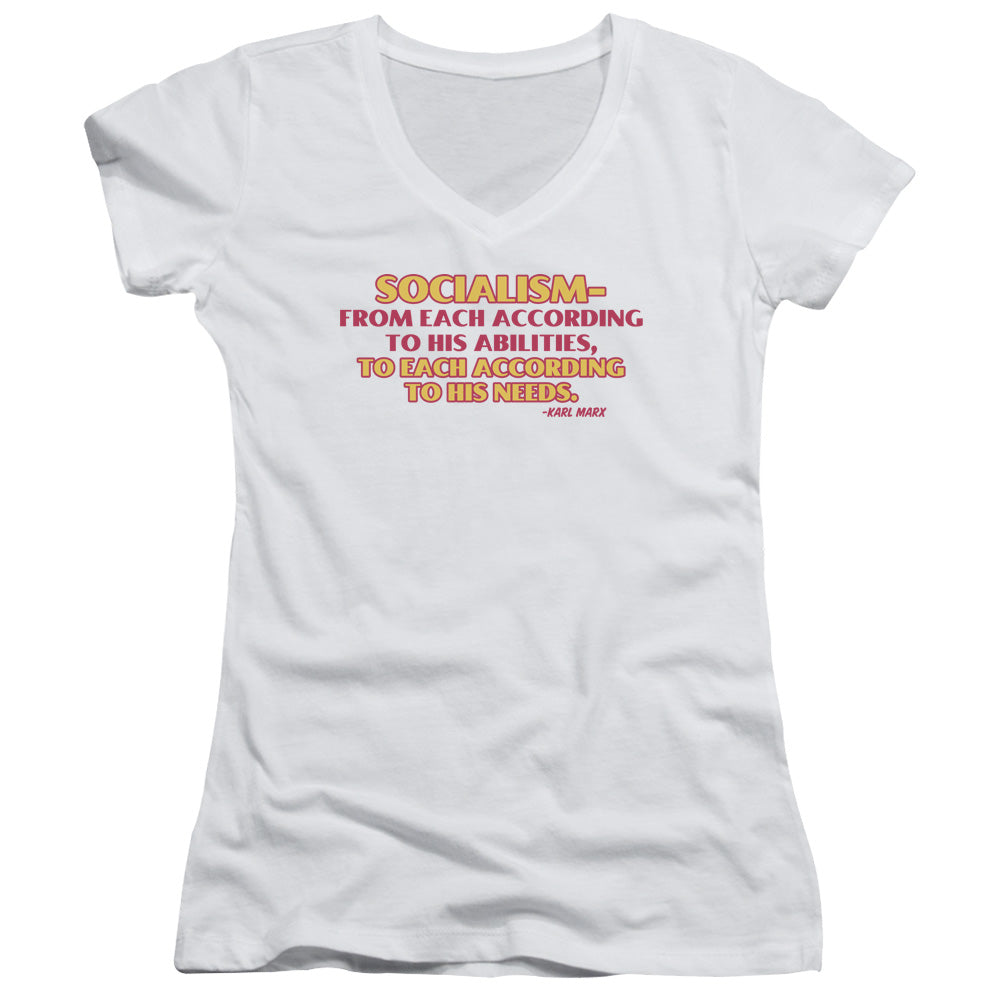 Socialism - Junior V-neck - White