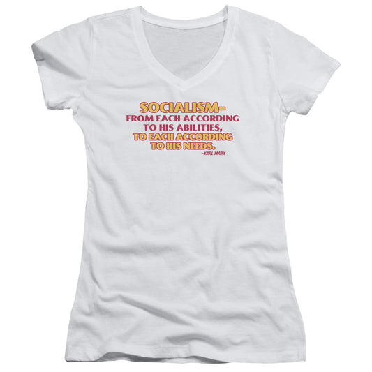 Socialism - Junior V-neck - White
