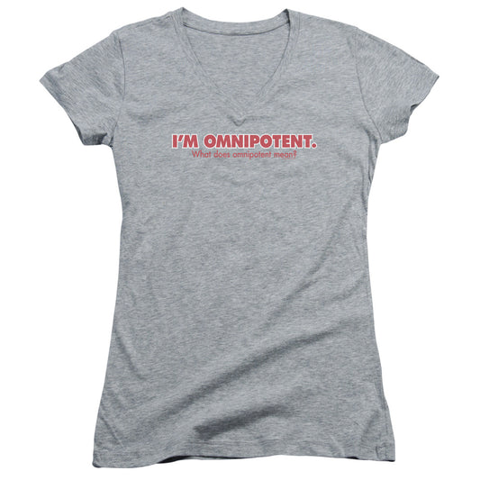 Omnipotent - Junior V-neck - Athletic Heather