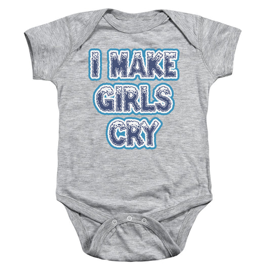 I Make Girls Cry - Infant Snapsuit - Athletic Heather