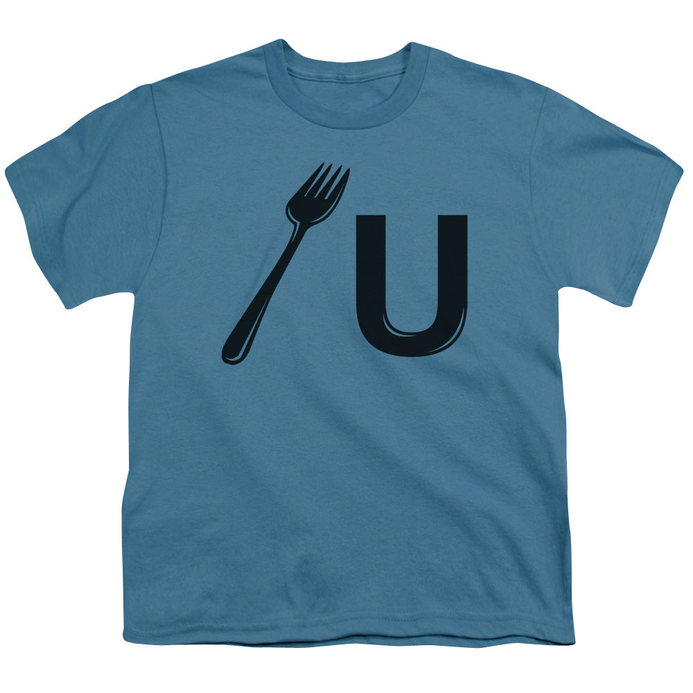Fork You - Short Sleeve Youth 18 - 1 - Slate T-shirt