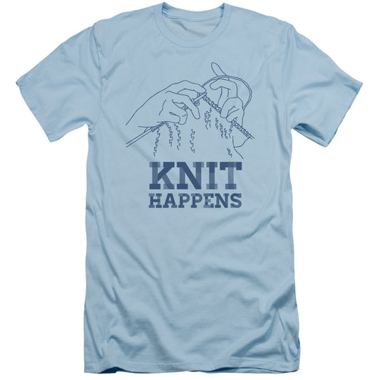 Knit Happens - Short Sleeve Adult 30 - 1 - Light Blue T-shirt