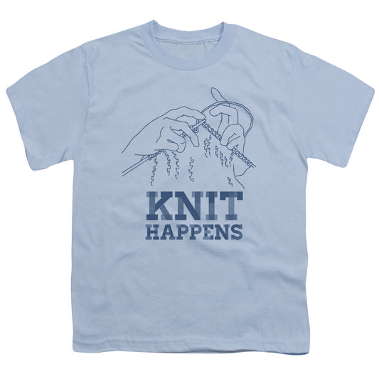 KNIT HAPPENS -   YOUTH 18/1 - LIGHT BLUE T-Shirt