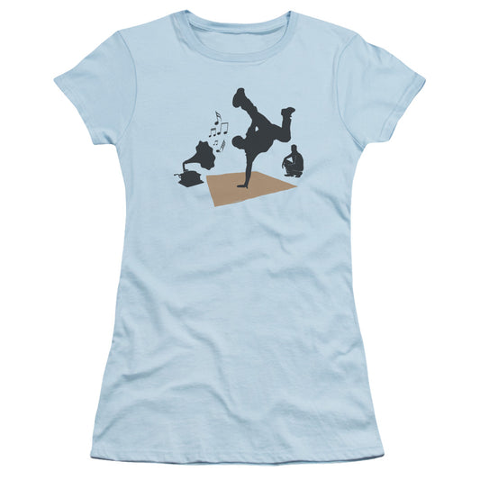 Kickin It Olde School - Short Sleeve Junior Sheer - Light Blue T-shirt