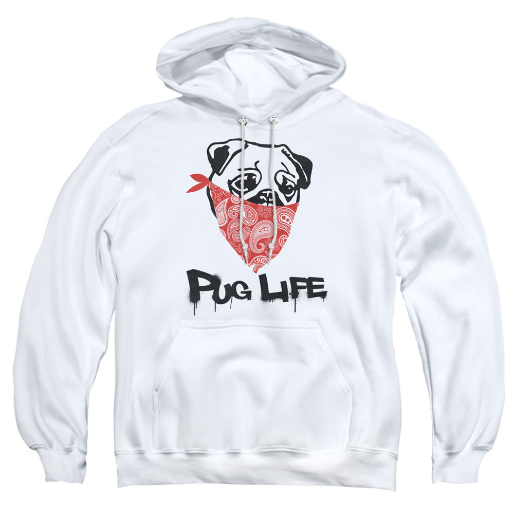 Pug Life - Adult Pull-over Hoodie - White
